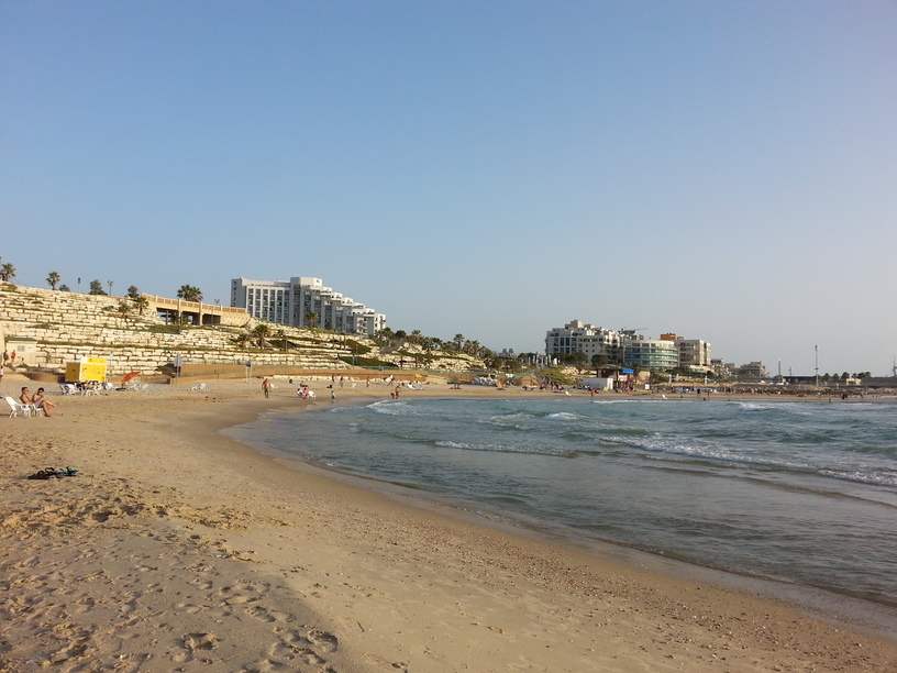 View of the beach in Ashkelon