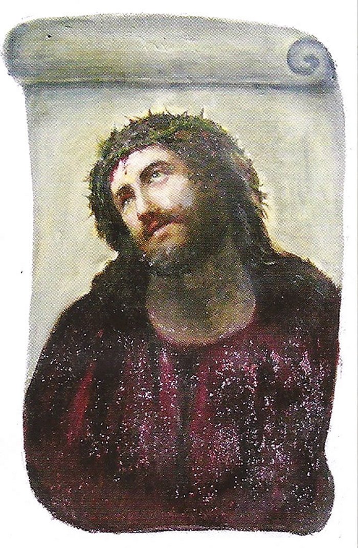 Ecce Homo before botched restoration