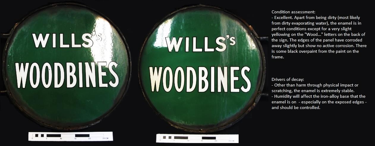 Enamel sign before conservation